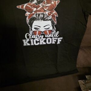 Bella Canvas Women's Tee - Black with Red and White Graphic